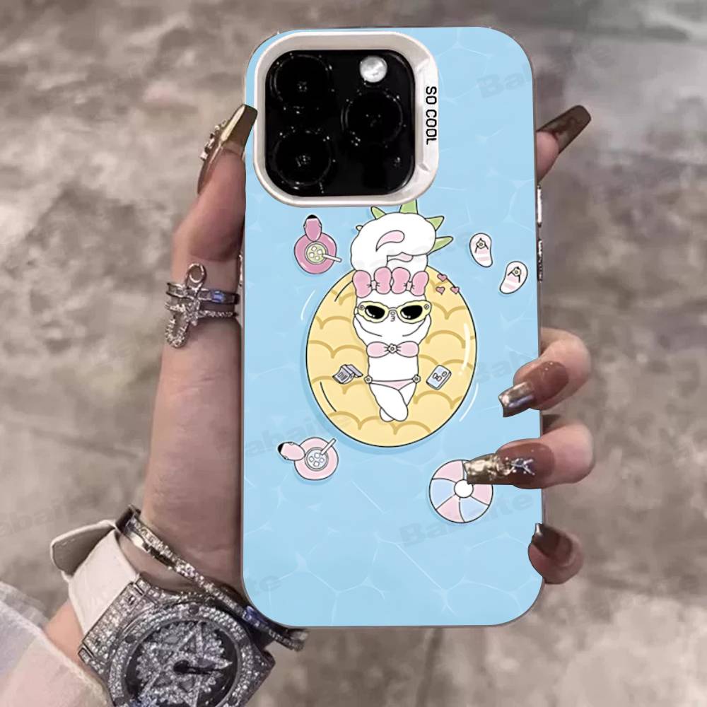 Interessante O-Opanchu Cartoon U-Usagi Handyhüllen Für IPhone 17 16e 15 14 13 12 11 Plus Pro Max ProMax Bunte Hüllen