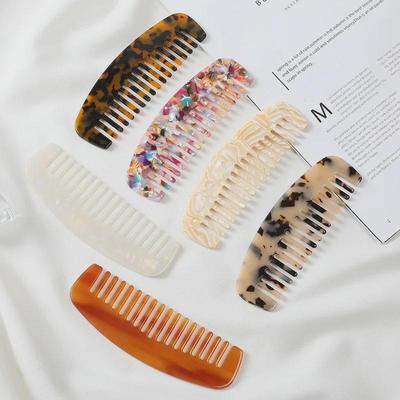 European & American Fashion Acetate Anti-Static Marble Hair Comb for Women