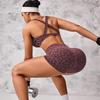Leopard Print Yoga Suit: Twisted Back Bra & Women's Fitness Running Shorts Set