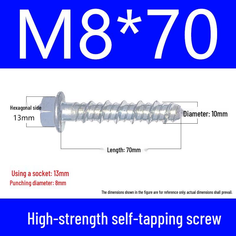 High-Strength Self-Drilling Concrete Anchor Bolt with Self-Anchoring Point and Special Cutting Head