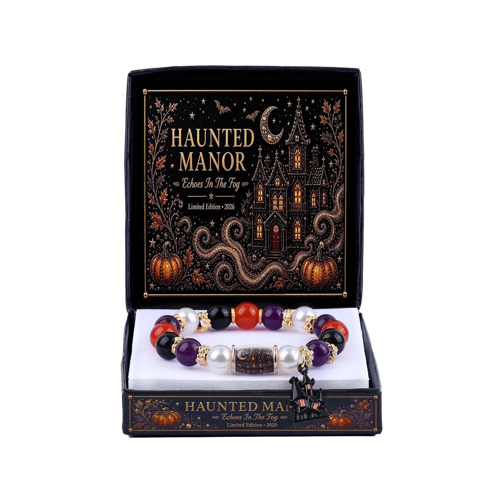 Halloween Beaded Bracelet for Women Cute Pumpkin Charm Jewelry for Party Gift