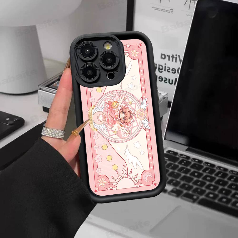 C-Cardcaptor Sakura Silicone Soft Phone Case For iPhone 17 16 14 13 12 11 15 Pro Max Plus Air Cover