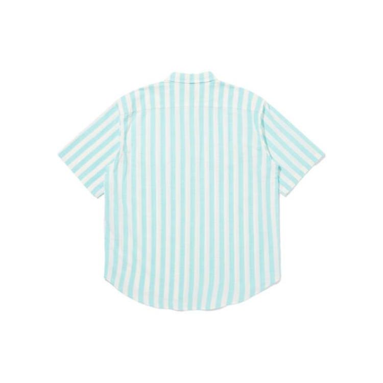 Levis Striped Collar Short Sleeve Shirt Men shirts Light-Blue A4329-0000