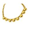 Used Moschino gold color necklace with logo charm vintage