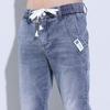 Youth Simple Daily Loose Jeans Men Elastic Casual Mid-waist Harem Pants