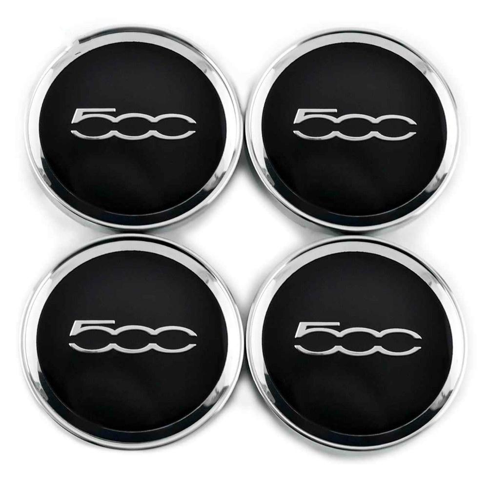 4 szt. 60 mm 500 kołpaki piasty koła samochodowego osłony piasty koła pasujące do 500 Pop Cabrio Lounge Cabrio Auto Styling