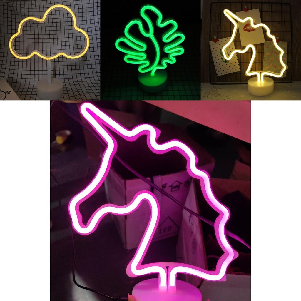 Colorful Led Neon Shaped Night Light For Home Decor Featuring Cute Unicorn Design