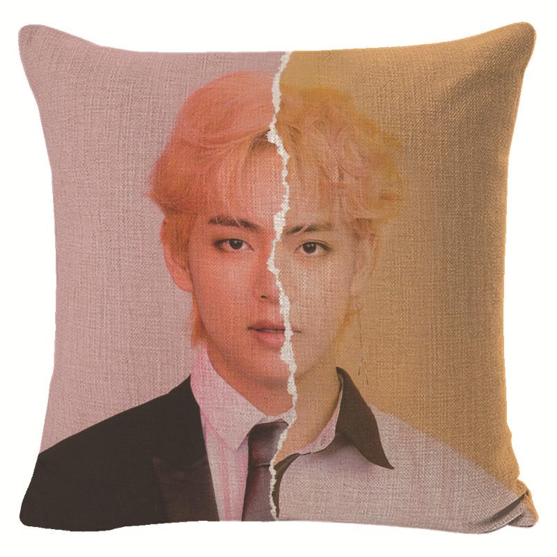 BTS Presente para Fã Capa de Almofada Decorativa para Sofá