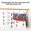 Pants Hanger Good Load-bearing Multi-layered Rustproof Non-slip Simple Installation 4 Tier Wardrobe Clothes Organizer Pants Hanger Household Supplies