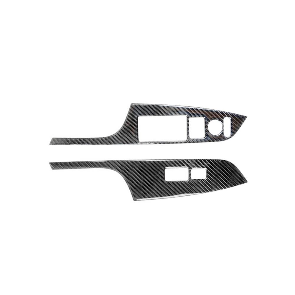 2x For Honda CRV CR-V 2012-2016 Carbon Fiber Front Window Lift Panel Cover Trim