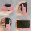 Flexible PU Leather Half Camera Case Bag Soft Lining Cover For Camera Featuring Easy Battery Access