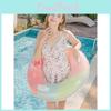 Xiao L Lucky Rainbow Swim Ring With Handle Large Thick Inflatable Float Ring Photo Shoot Armpit Ring For Children