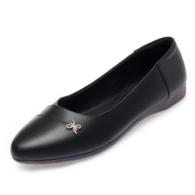 Fashion AIYUQI Women's Flat Shoes 2025 Autumn New Genuinne Leather Mom Shoes Large Size Comfortable Loafers For Women