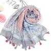 2024 Spring And Autumn Winter New Cotton And Hemp Long Thin Scarf Travel Versatile Sunscreen Warm Shawl For Women