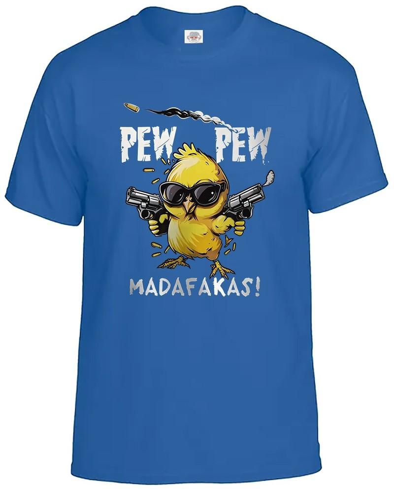 New pew pew madafakas tshirt crazy duck funny novelty retro xmas gift tee top