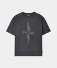 MAISON MINED Cross Gun Graphic Half T Charcoal