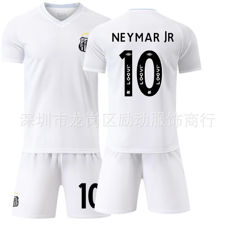 2526 sportswear No. 10 Neymar jersey white Brazilian league Santos club home football jersey #16