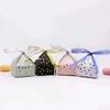 10Pcs European Style Hot Stamping Candy Box Creative Silver Hot Stamping Dot Pyramid Candy Box Wedding Chocolate Packaging Boxes