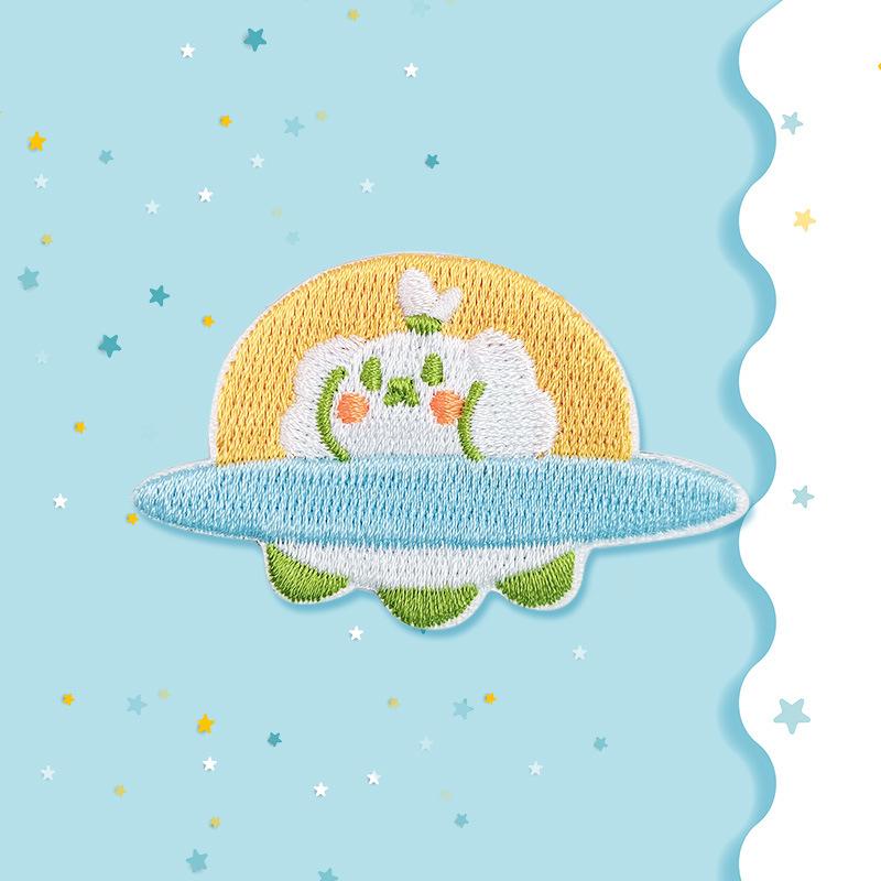 Computer Embroidery Animal Planet Cartoon Embroidery Cloth Sticker Self-Adhesive Cloth Embroidery Bag Decoration Clothes Patch Sticker