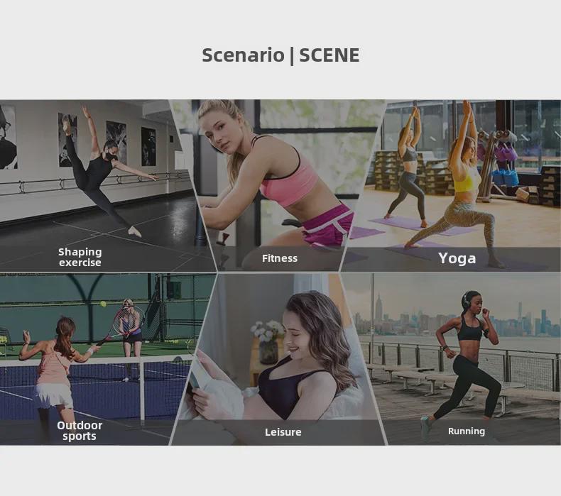 Dámská maskáčová jógová souprava s vysokým pasem - Dlouhý rukáv a kalhoty na podzim/zimu