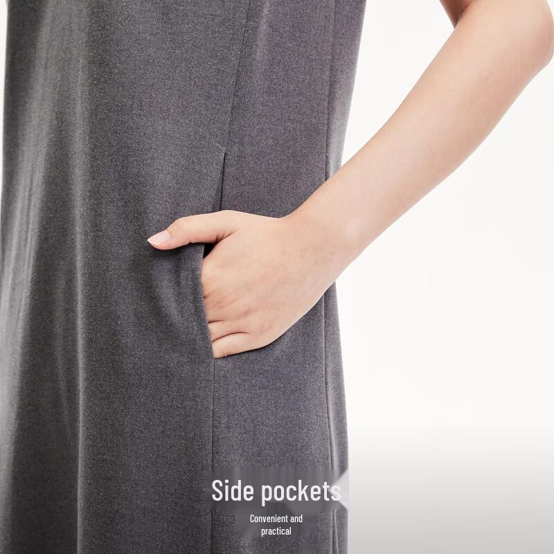 VEROMODA Women's Sleeveless V-Neck Side Pocket Long Dress