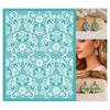 2pcs Self-Adhesive Silk Screen Printing Stencil for Painting On Wood DIY Decoration T-Shirt Fabric Floral 220x280mm