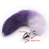 New White Pink Purple Color Fox Tail Small Medium Large Anal Plug Beads Metal Butt Plug Role Play Flirting Fetish Sex Toy Women
