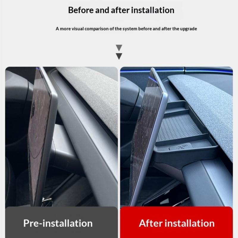 For Tesla Model Y Juniper MYL Model 3 Highland Rear Screen Storage Box Organizer Dashboard Bracket Tissue Box Tray Accessories