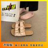Internet Celebrity Explosion Retro Belt Buckle Slippers Women Summer Wear Platform Muller Shoes Cool Slippers 2025 New