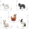 Realistic Rabbit Farm Animal Figurine Set With Wash Face Sitting Dwarf And Lop Designs Ear