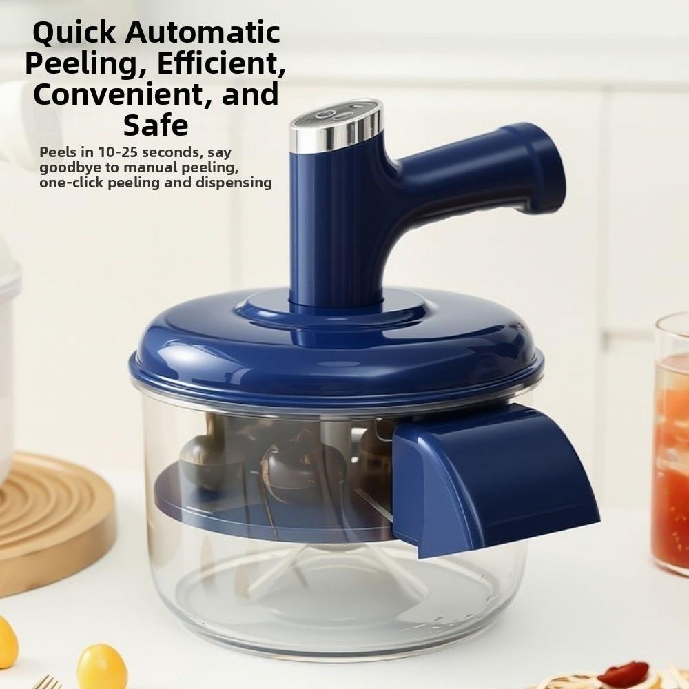 Automatic Electric Garlic Peeler One-Touch Egg Beater Multifunctional Fruit Peeler Machine  Peach