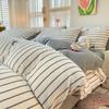 Thickened Milk Fleece Bed Four-Piece Set, Fleece Coral Fleece Bed Sheet Quilt Cover, Bedding Three-Piece Set