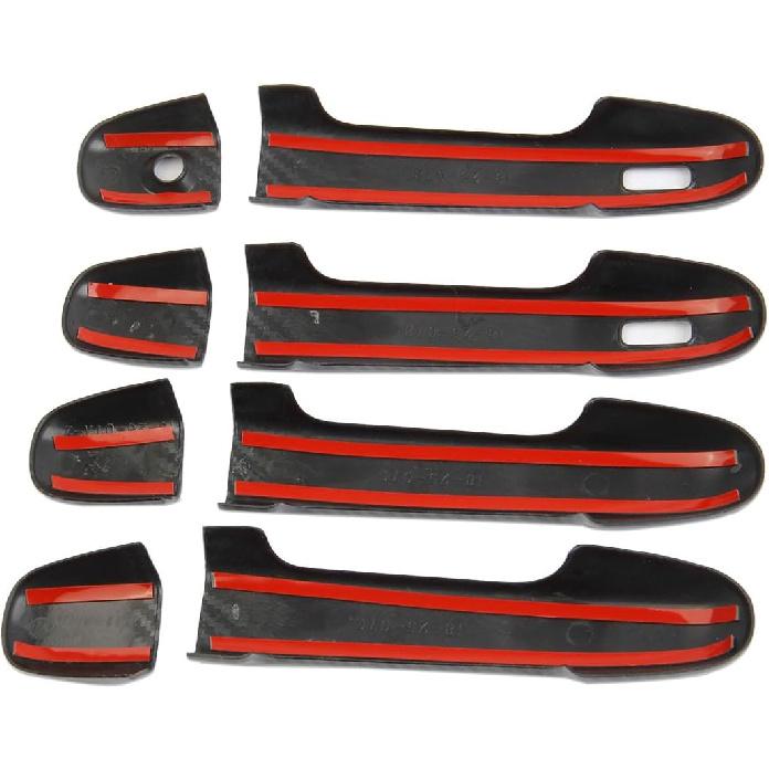 Carbon Fiber Style Exterior Side Door Handles Cover Trim Accessories for 2018-2025 Subaru Crosstrek,2019-2024 Ascent/Forester,2017-2025