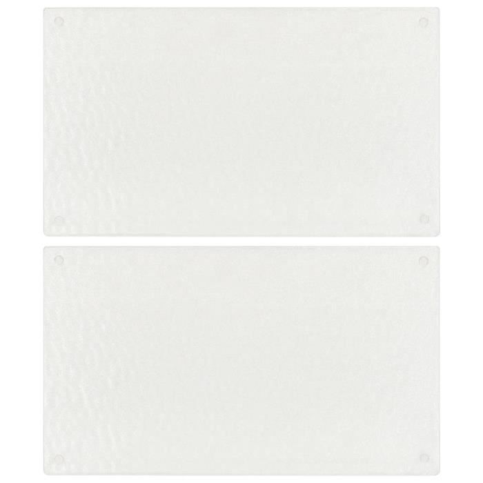 VidaXL Planches à découper 2 pcs motif de bulles Verre trempé