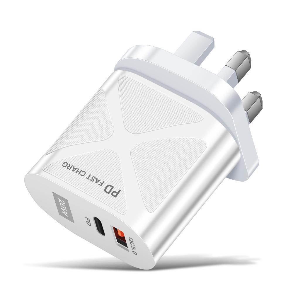 USB Travel Charger 5V/9V/12V with PD20W & QC3.0 Fast Charging - US/EU/UK Standard