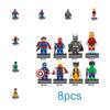High-quality Abs Plastic Avengers Superhero Building Blocks 8 Different Characters In One Set