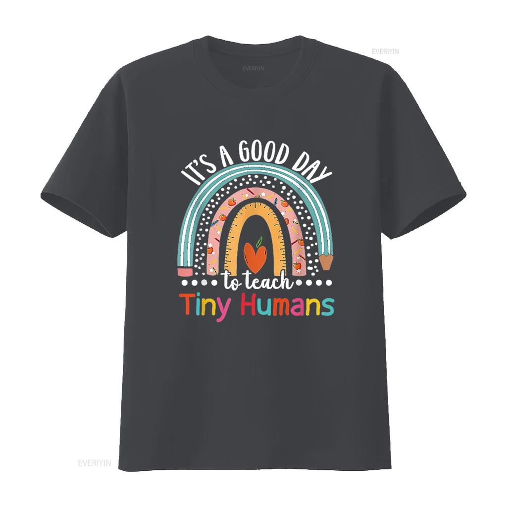It s A Good Day To Teach Tiny Humans Funny Teacher Teaching T Shirt Black Large vintage Washed homme Breathable Stretched