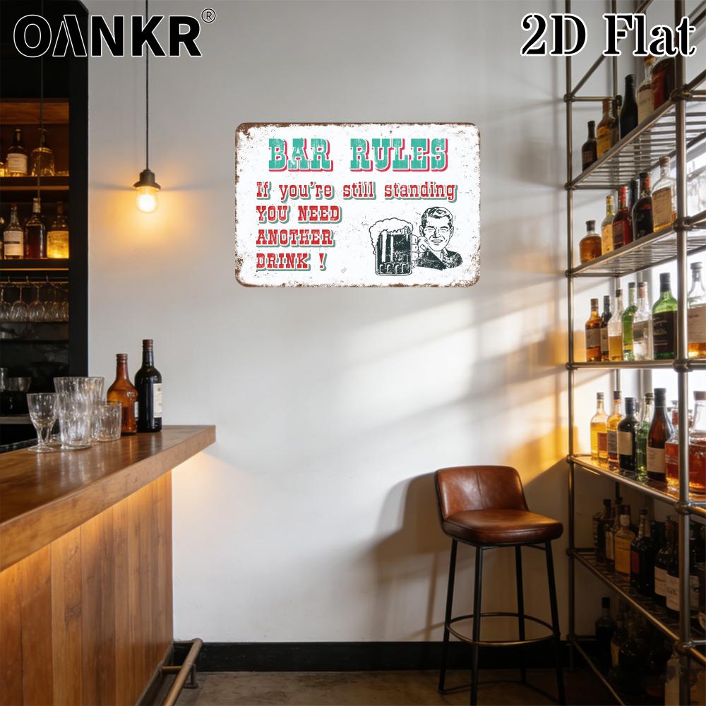 Funny Beer Poster Metal Tin Sign Bar Rules Metal Signs for Pub Bar Restaurant Garden Art Home Wall Decor Plaque