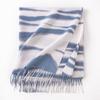 New Soft and Warm Imitation Cashmere Zebra Striped Fringed Scarf High End Women's Scarf Shawl