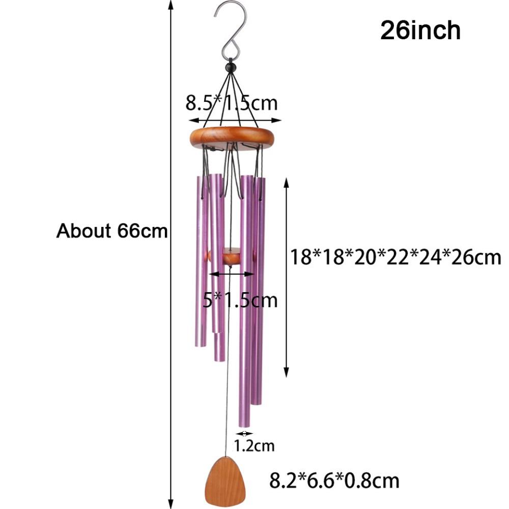 Aluminum Aluminum Wind Chimes 26/32/37 Inch Wind Bell New Metal Tubes Windchime  Garden