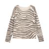 Spring 2025 Women's European & American Style Casual Round Neck Long Sleeve Knit Top