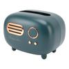 Home Decoration Radio Shape Retro Radio Tissue Box Decorative Multifunction Tissue Cover Box Creative Green Napkin Case Bedroom