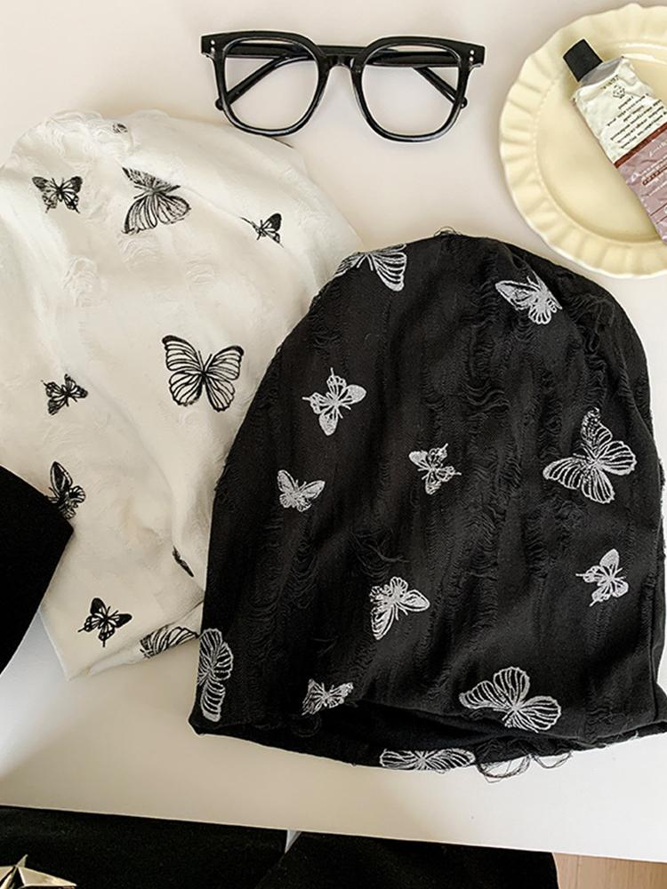 Spring Autumn Winter Women Sweet Print Hats Fashion Beanie Embroidery Hat Skullies Mujer Lady Adult Cover Head Caps Casual New