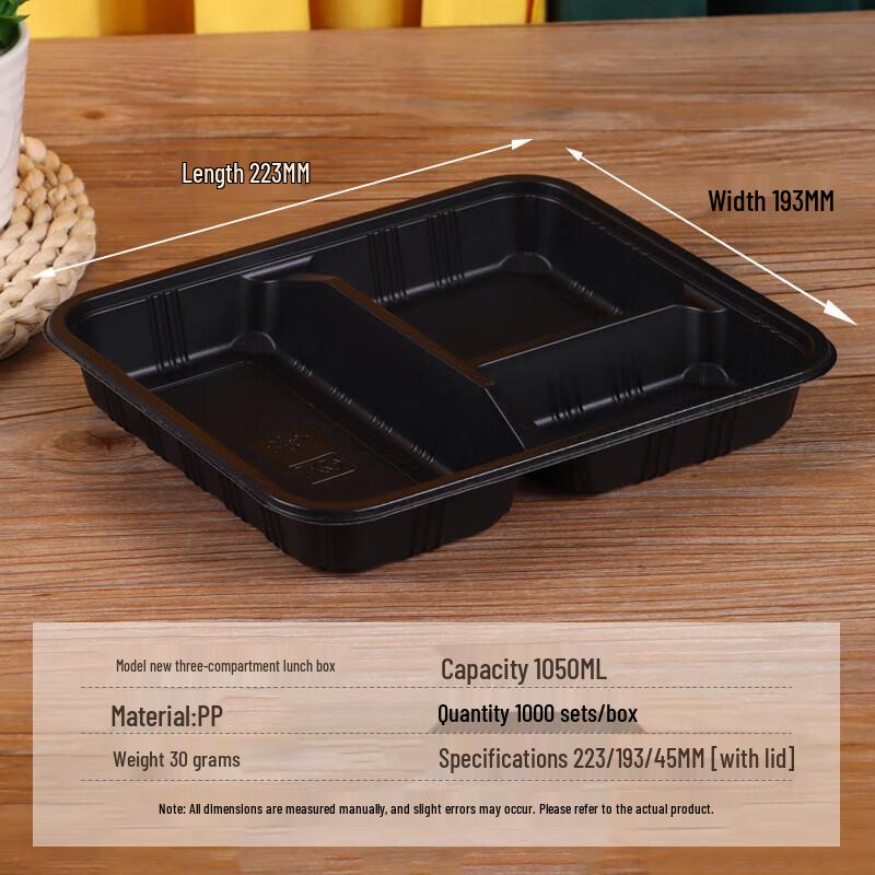 Horned Pansy Divided Disposable Plastic Lunch Boxes