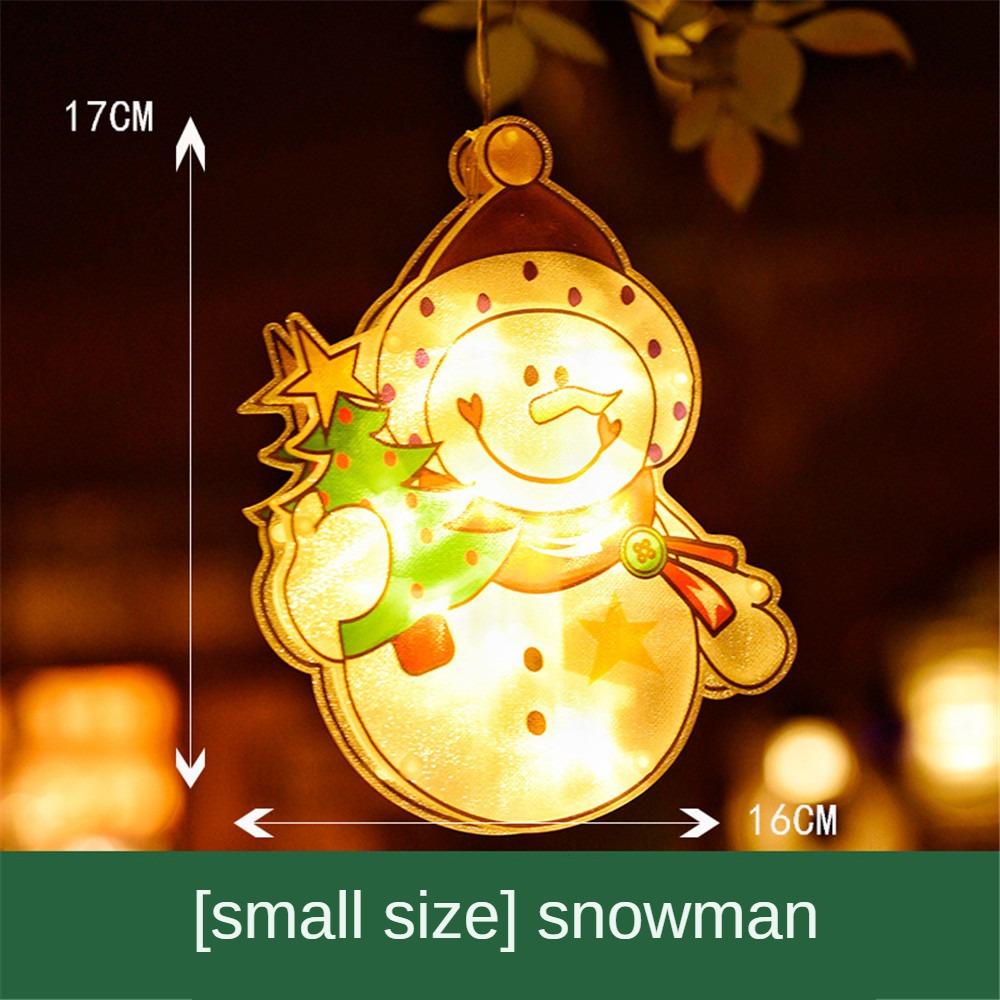 1Pcs Christmas Lamp Window Hanging Lamp Christmas Decorative Lamp Shop Window Room Decoration LED Sucker Light Small Colored Lamp