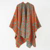 Fashion Floral Ponchos For Women Winter Warm Thick Oversized Shawls And Wraps Cashmere Pashmina Female Bufanda Mujer  Luxury