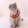 Cat Festive Embroidered Fabric Patch for New Year Dog Knitted Collar Pet New Year Scarf Accessory Cute Wet Towel