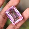 RARE Pink NATURAL Brazilian Topaz 75 Ct Emerald Cut CERTIFIED Loose Gemstone