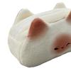 Cute Cat Pencil Case Large Capacity Pencil Pouch Cute Toast Shape Smooth Zipper Closure Stationery Bag Multipurpose Organizer