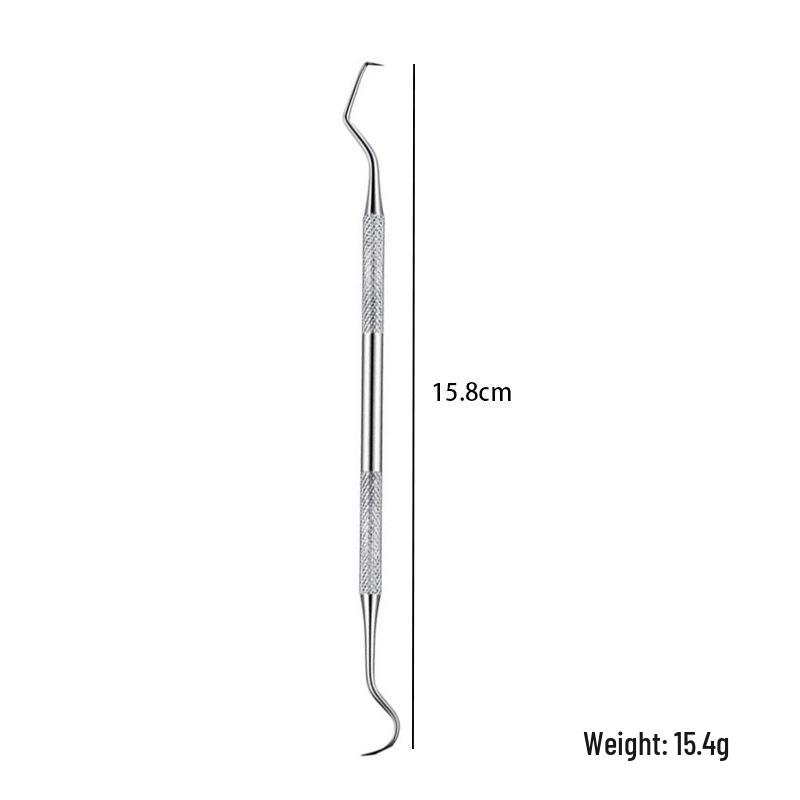 Stainless Steel Dental Tool Set: U-Shaped Tongue Scraper, Oral Mirror, and Tartar Remover